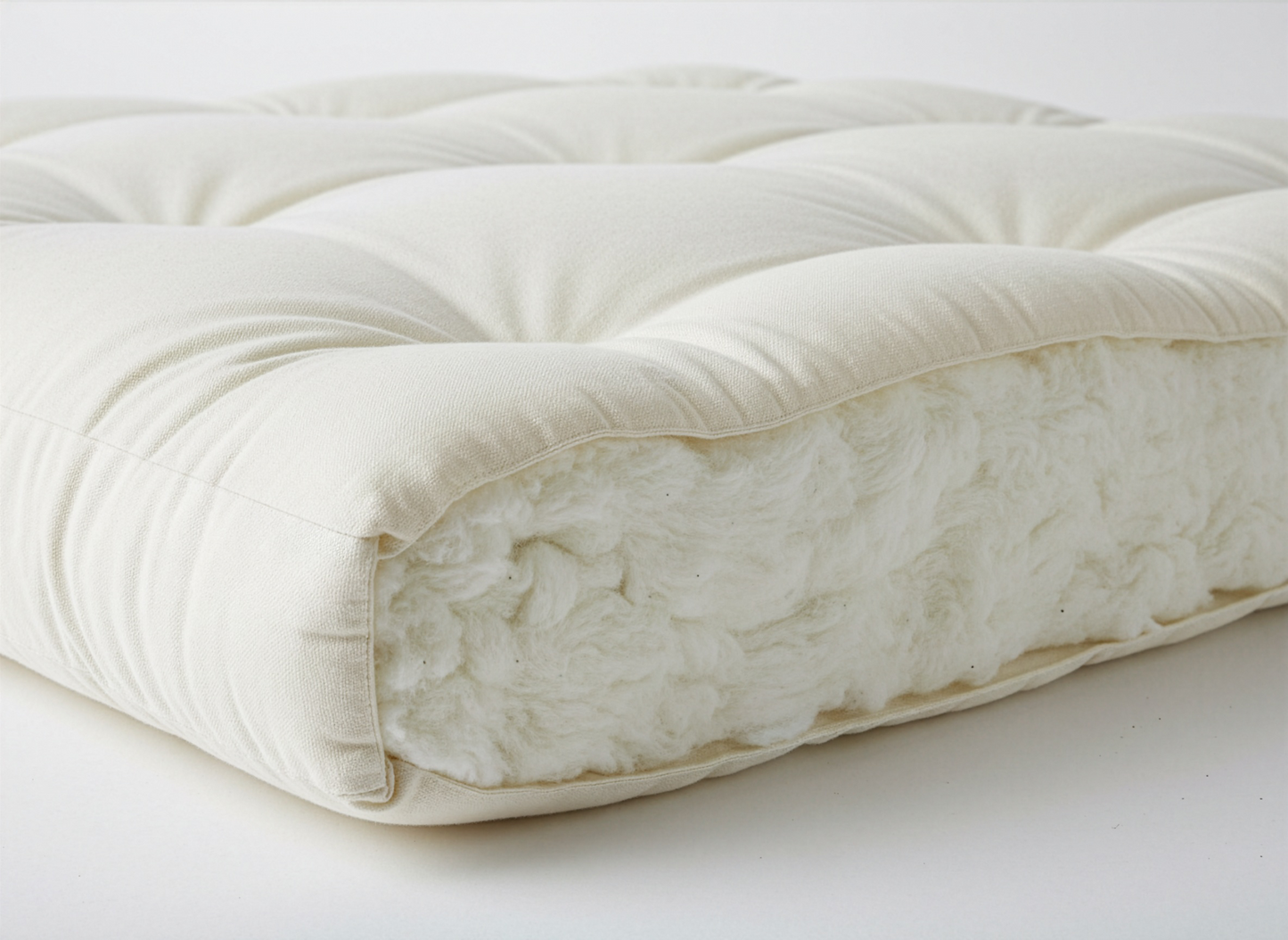 All-Natural Cotton and Wool Mattress Cutaway